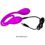 Вібратор із силікону для подвійної стимуляції Snaky Vibe, фото 3