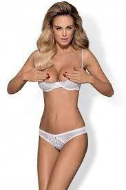 Комплект сексуальний із відкритим ліфом ALABASTRA S/M