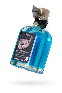 Набір їстівна масажна олія та перо, смак Цукрової вати 100 ml