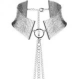 Кольє-нашийник із ланцюжком Bijoux Indiscrets, срібне, 59 см, фото 3