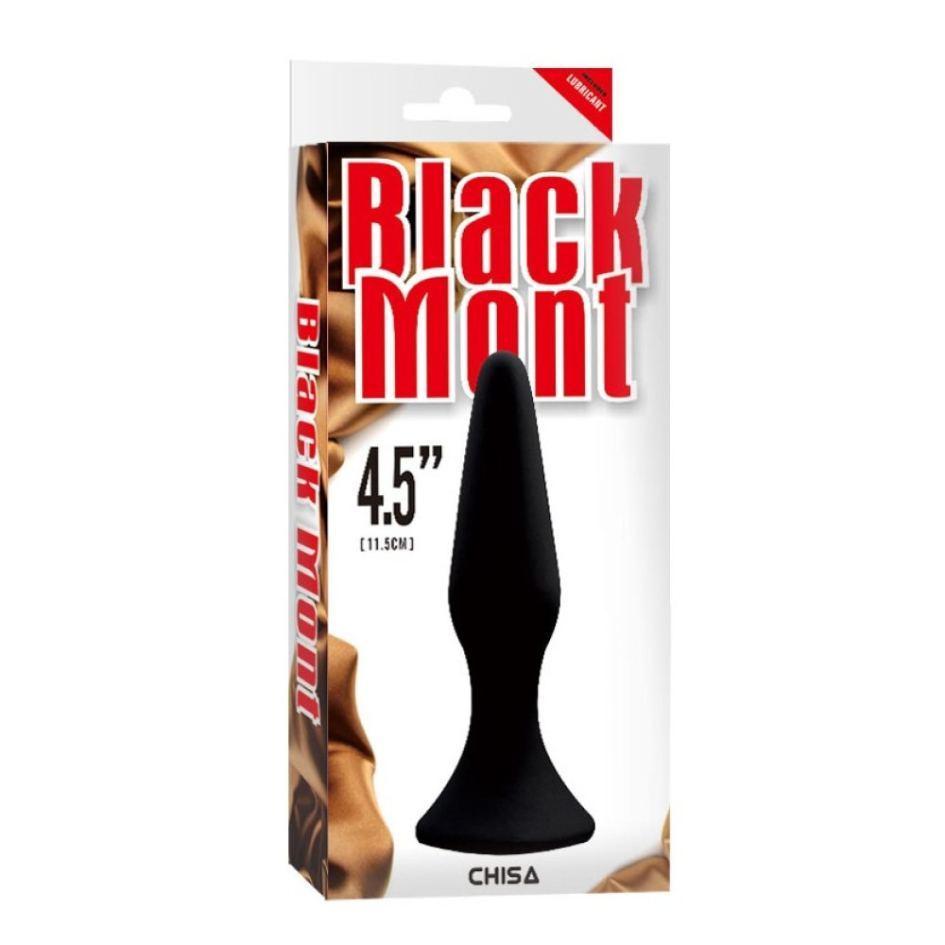 Анальний корок L Chisa Black Mont, чорний, 12.8 х 3 см, фото 1