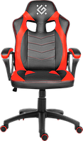 Крісло геймерське поліуретанове Defender SkyLine ігрове (Чорно-червоне)