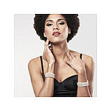 Браслети-наручники Bijoux Indiscrets перлинні, білі, фото 4