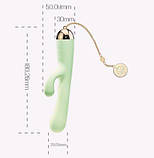 Вібратор вагінально-кліторальний ZALO Ichigo, м'ятний, фото 6