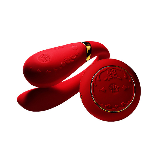 Вібратор для пар із пультом Versailles ZALO Fanfan Set, червоний, фото 1