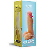 Реалістичний суперфалоїмітатор із кібершкіри на присоску EGZO, фото 5