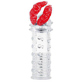 Насадка на член подовжувальна рельєфна Toy Joy прозора, 15.5 х 3 см