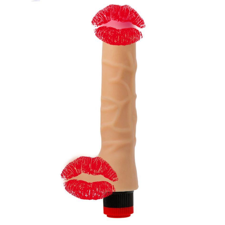 Великий реалістичний вібратор із кібершкіри Egzo з мошоком, фото 1