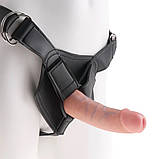 Реалістичний страпон Pipedream King Cock 6 на ременях, бежевий, 15.2 х 4.1 см, фото 3