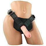 Реалістичний страпон Pipedream King Cock 6 на ременях, бежевий, 15.2 х 4.1 см, фото 4