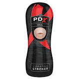 Мастурбатор із вібрацією pdx elite vibrating stroker Oral, фото 2
