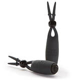 Затискачі для сосків Fifty Shades Of Grey з вібрацією, силіконові, чорні, 10,8 см, фото 4