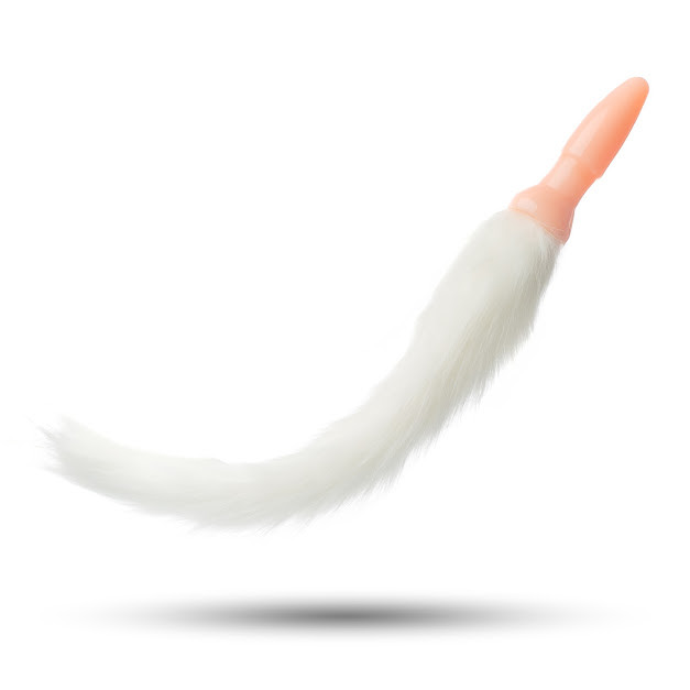 Латексний корок із хвостом кішки, Cat's Tail ANAL TOY 35 см, фото 1