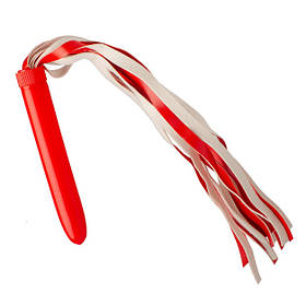 Флоггер (плетка) з пластиковою ручкою червона