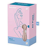 Вакуумний стимулятор клітора Satisfyer Pro 2 безконтактний, золотистий, 16.5 х 4.6 см, фото 2