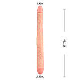 Фалоїмітатор подвійний (двоголовий) Chisa Ballsy Ladybro Love, реалістичний, 40.6 см, фото 4