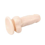 Вібратор реалістичний Chisa Jumbo Jack з мошоком на присосці, бежевий, 15 х 3.6 см, фото 7