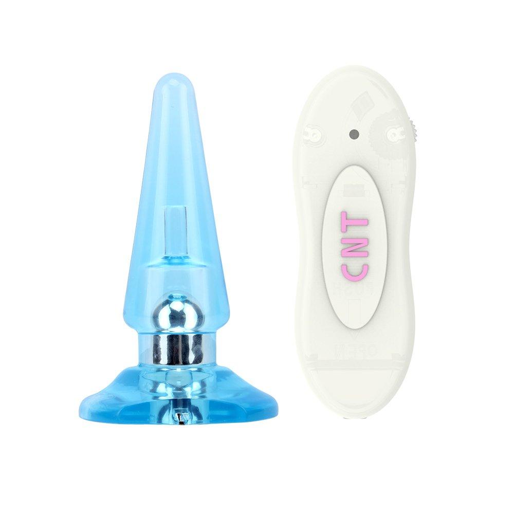 Анальний корок із вібрацією Chisa блакитний, 10.5 х 3 см, фото 1