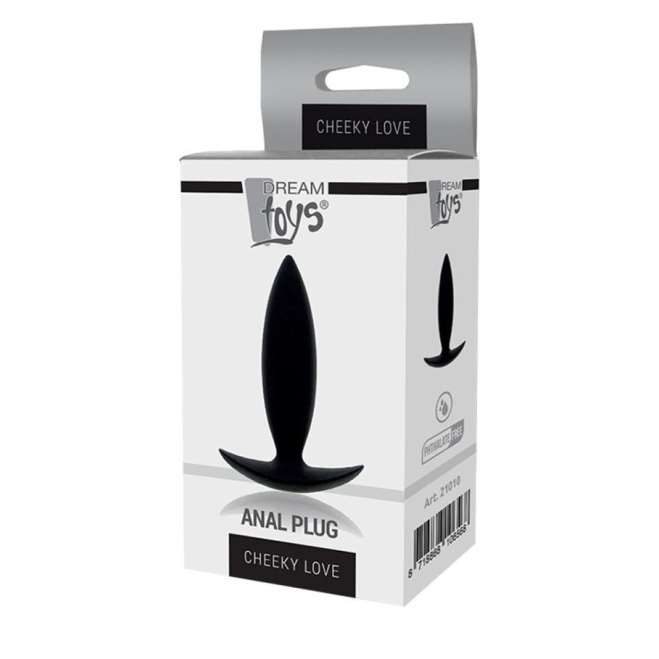 Анальна пробка Dream Toys із силікону, чорна, 9 см х 2.5 см, фото 1