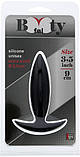 Анальна пробка Dream Toys із силікону, чорна, 9 см х 2.5 см, фото 3