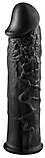 Насадка на член, чорна, 15 см х 4 см, фото 2