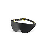 Маска на очі Blindfold UPKO з італійської шкіри, чорна, фото 3