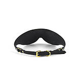 Маска на очі Blindfold UPKO з італійської шкіри, чорна, фото 4
