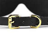 Маска на очі Blindfold UPKO з італійської шкіри, чорна, фото 5