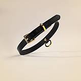 Витончений чокер від UPKO, з італійської шкіри, чорний, фото 3