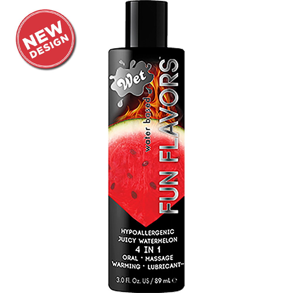Лубрикант 4 в 1 з ефектом розігрівання, 89 мл, Wet Warming Juicy Watermelon зі смаком кавуна, фото 1