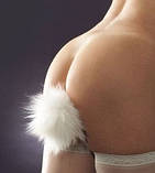 Анальний корок POM PLUGS з хутряним помпоном, фото 5