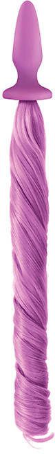 Анальна пробка з хвостом поні, Unicorn Tails, NS Novelties purple, фото 1