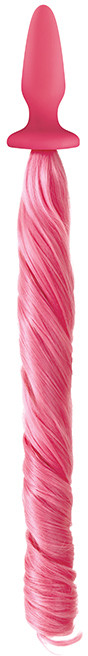 Анальна пробка з хвостом поні, Unicorn Tails, NS Novelties pink, фото 1