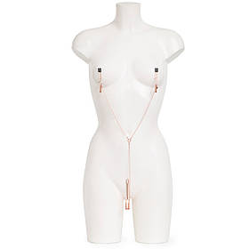 Затискачі для сосків і клітора Fifty Shades Freed з ланцюжком, золотисті, 70 см