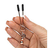 Затискачі для сосків і клітора Fifty Shades Freed з ланцюжком, золотисті, 70 см, фото 5