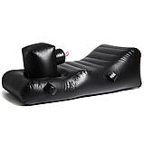 Ліжко для сексу надувне з трьома вібраторами, чорна, фото 5