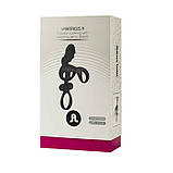 Вібро-насадка Adrien Lastic Spartacus R на пінис і мошок, чорна, 17.2 х 3.3 см, фото 2