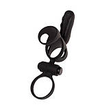 Вібро-насадка Adrien Lastic Spartacus R на пінис і мошок, чорна, 17.2 х 3.3 см, фото 3