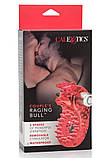 Вібро-ерекційне кільце з биком CalExotics червоне, 8.2 х 5 см, фото 2