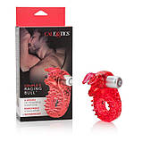 Вібро-ерекційне кільце з биком CalExotics червоне, 8.2 х 5 см, фото 5