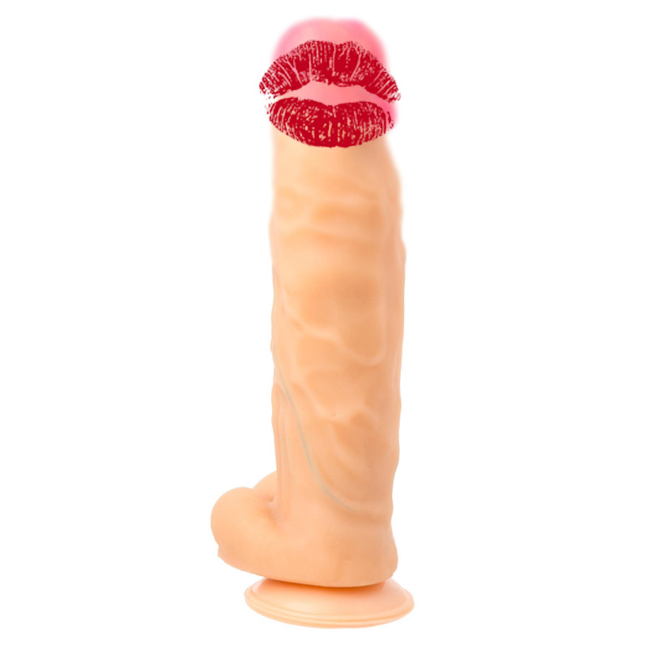 Фалоїмітатор кібершкіровий на присоску кібершкіра, 19,5 х 5,2 см, фото 1