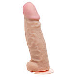 Фалоїмітатор кібершкіровий EGZO ГІГАНТ на присоску 24,5 х 7,13 см, фото 5