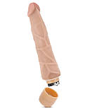 Вібратор реалістичний Dr. Skin, мультишвидкісний, бежевий, 22.8 х 5 см, фото 4