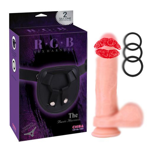 Страпон реалістичний із яєчними Chisa R.G.B. Kyle Korver, 21. 5 см х 4.3 см, фото 1