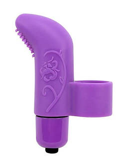 Вібратор на палець із рельєфом Chisa, фіолетовий, 7.4 х 4.1 см