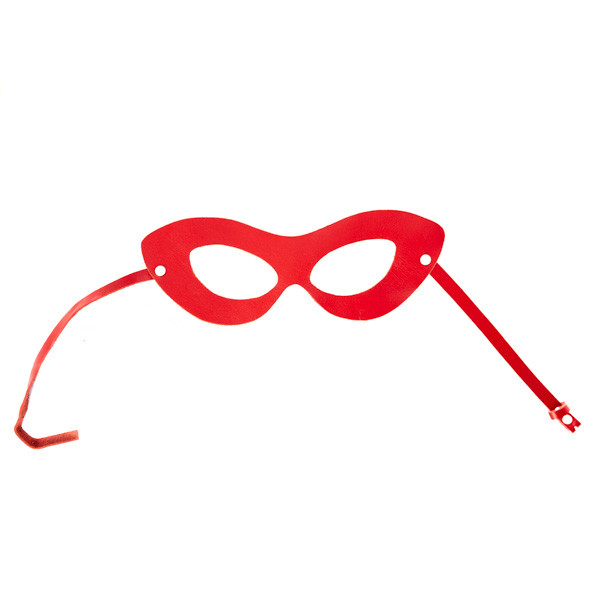 Маска червона (шкіра) Голландія ручна робота, фото 1