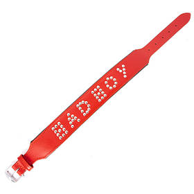 Нашийник червона шкіра BAD BOY ручна робота, Голландія