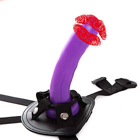 Страпон із фіолетовою насадкою RGB, 15 см х Ф3 см