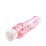 Вібратор реалістичний із рельєфом Chisa Crystal Jellie рожевий, 21 х 3.7 см, фото 7