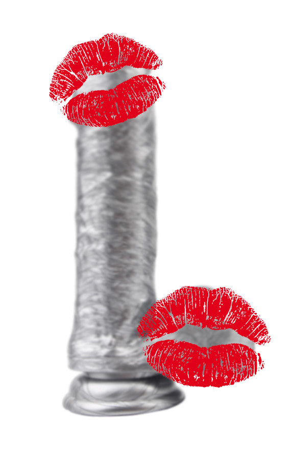 Фалоїмітатор із мошок сріблястий на присоску, фото 1